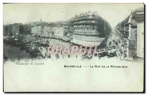 Cartes postales Marseille La Rue de la Republique