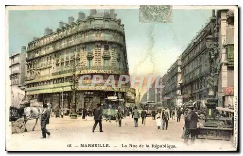 Cartes postales Marseille La Rue de la Republique