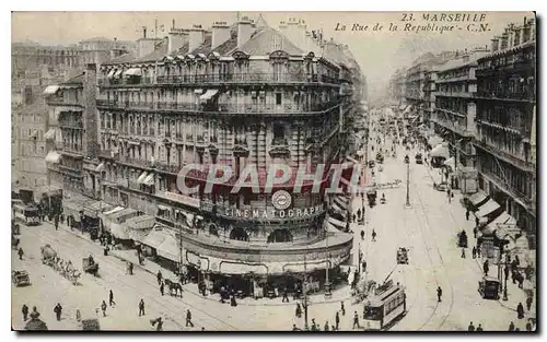 Cartes postales Marseille La Rue de la Republique