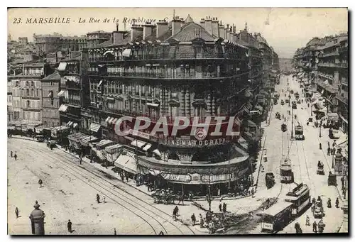 Cartes postales Marseille La Rue de la Republique