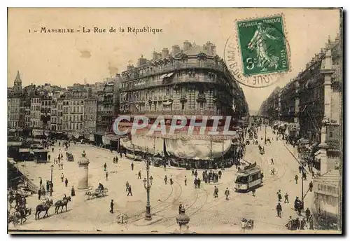 Cartes postales Marseille La Rue de la Republique