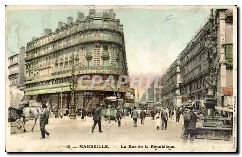 Cartes postales Marseille La Rue de la Republique