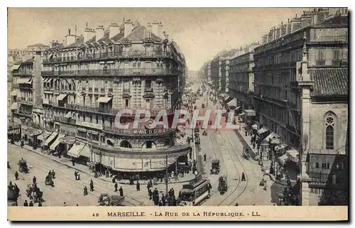 Cartes postales Marseille La Rue de la Republique