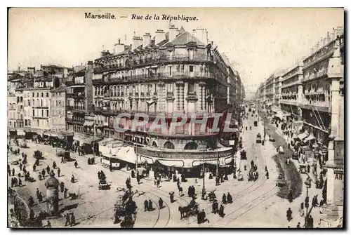 Cartes postales Marseille Rue de la Republique