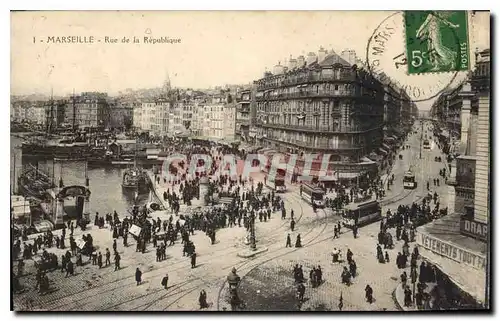 Cartes postales Marseille Rue de la Republique