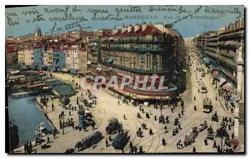 Cartes postales Marseille Rue de la Republique