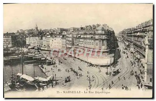 Cartes postales Marseille La Rue de la Republique