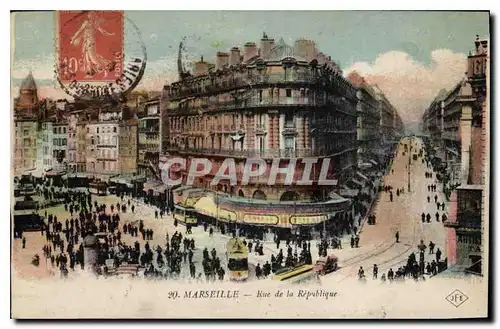 Cartes postales Marseille Rue de la Republique