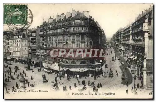 Cartes postales Marseille Rue de la Republique