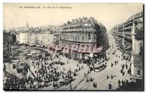 Cartes postales Marseille La Rue de la Republique