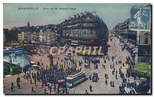 Cartes postales Marseille Rue de la Republique