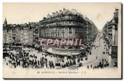 Cartes postales Marseille Rue de la Republique