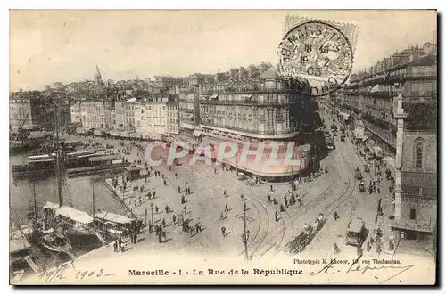 Cartes postales Marseille La Rue de la Republique