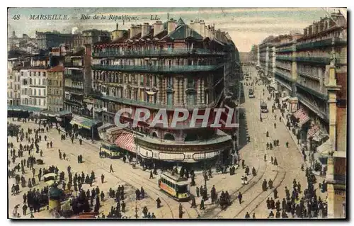 Cartes postales Marseille Rue de la Republique