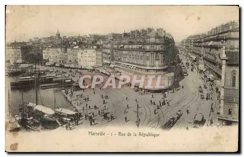 Cartes postales Marseille Rue de la Republique