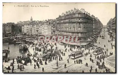 Cartes postales Marseille Rue de la Republique