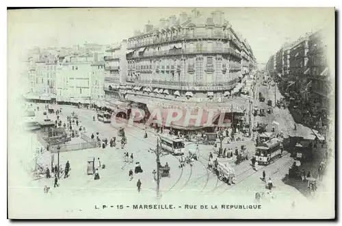 Cartes postales Marseille Rue de la Republique