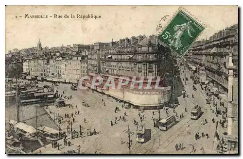 Cartes postales Marseille Rue de la Republique