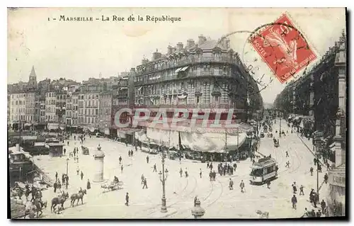 Cartes postales Marseille La Rue de la Republique