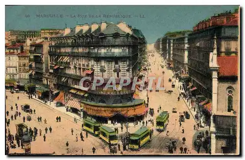 Cartes postales Marseille La Rue de la Republique