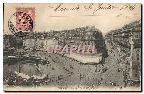 Cartes postales Marseille La Rue de la Republique