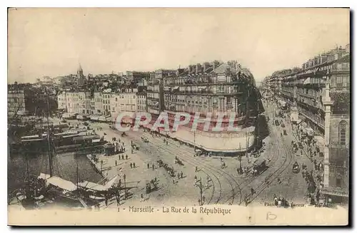 Cartes postales Marseille La Rue de la Republique