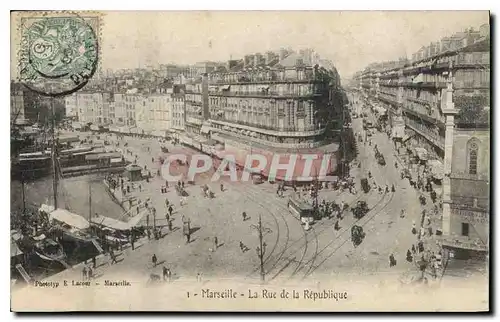 Cartes postales Marseille La Rue de la Republique