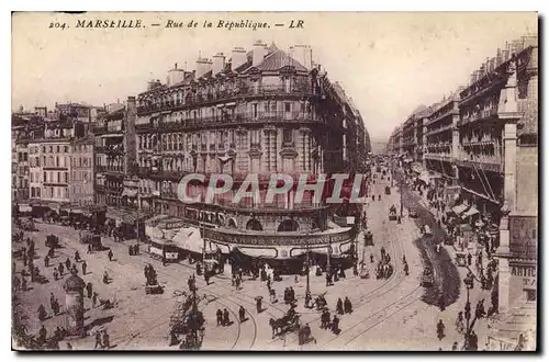 Cartes postales Marseille La Rue de la Republique