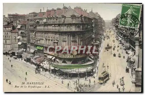 Cartes postales Marseille rue de la Republique