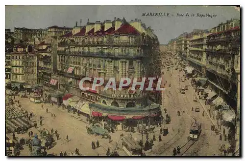 Cartes postales Marseille rue de la Republique