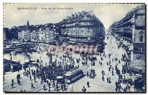 Cartes postales Marseille rue de la Republique