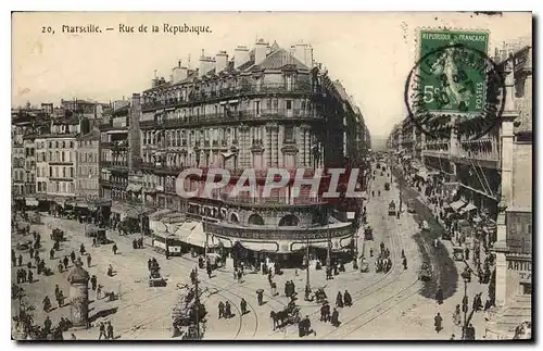 Cartes postales Marseille rue de la Republique