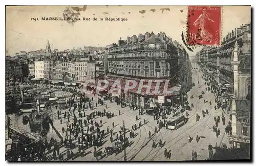 Cartes postales Marseille la rue de la Republique