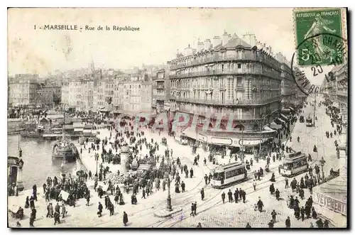 Cartes postales Marseille rue de la Republique