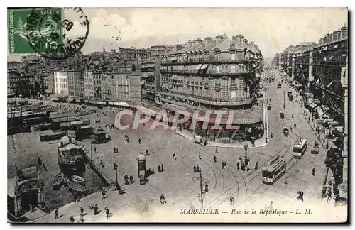 Cartes postales Marseille rue de la Republique