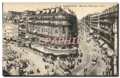 Cartes postales Marseille rue de la Republique