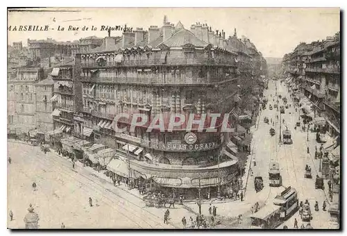 Cartes postales Marseille la rue de la Republique