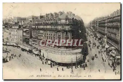 Cartes postales Marseille rue de la Republique