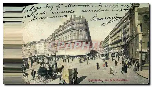 Cartes postales Marseille rue de la Republique