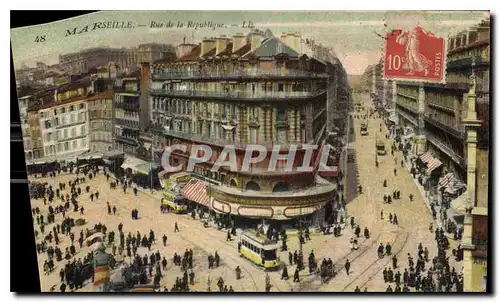 Cartes postales Marseille rue de la Republique