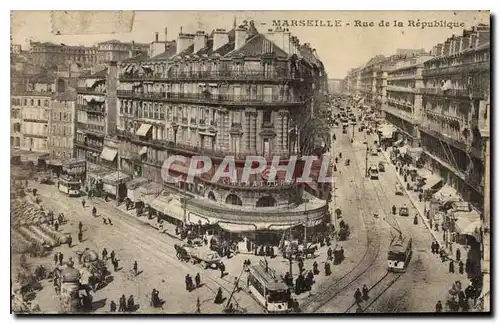 Cartes postales Marseille rue de la Republique