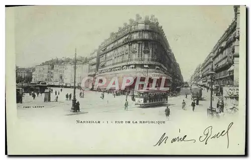 Cartes postales Marseille rue de la Republique