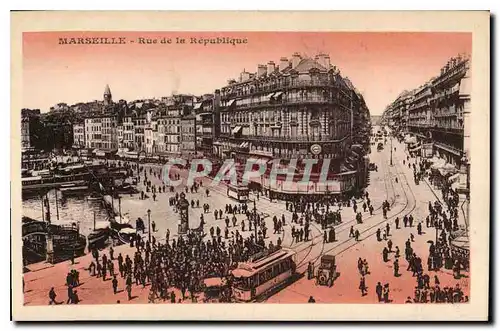 Cartes postales Marseille rue de la Republique