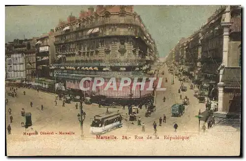 Cartes postales Marseille rue de la Republique