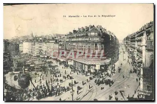 Cartes postales Marseille la rue de la Republique