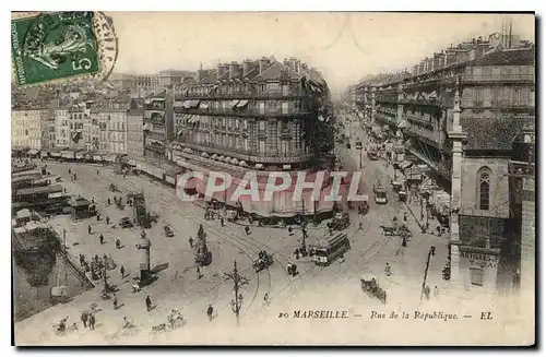 Cartes postales Marseille rue de la Republique