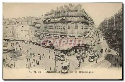 Cartes postales Marseille rue de la Republique