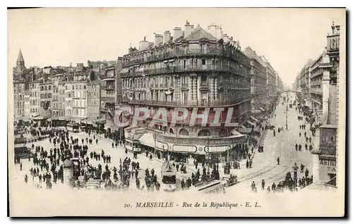 Cartes postales Marseille rue de la Republique