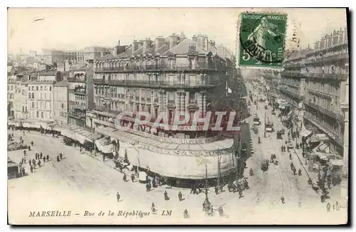 Cartes postales Marseille rue de la Republique