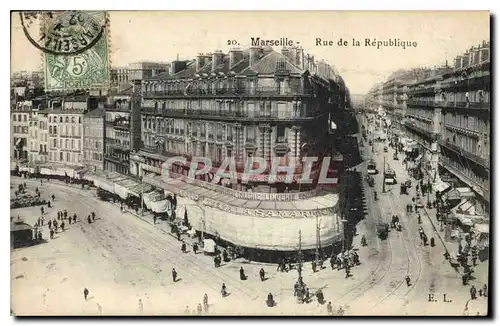 Cartes postales Marseille rue de la Republique